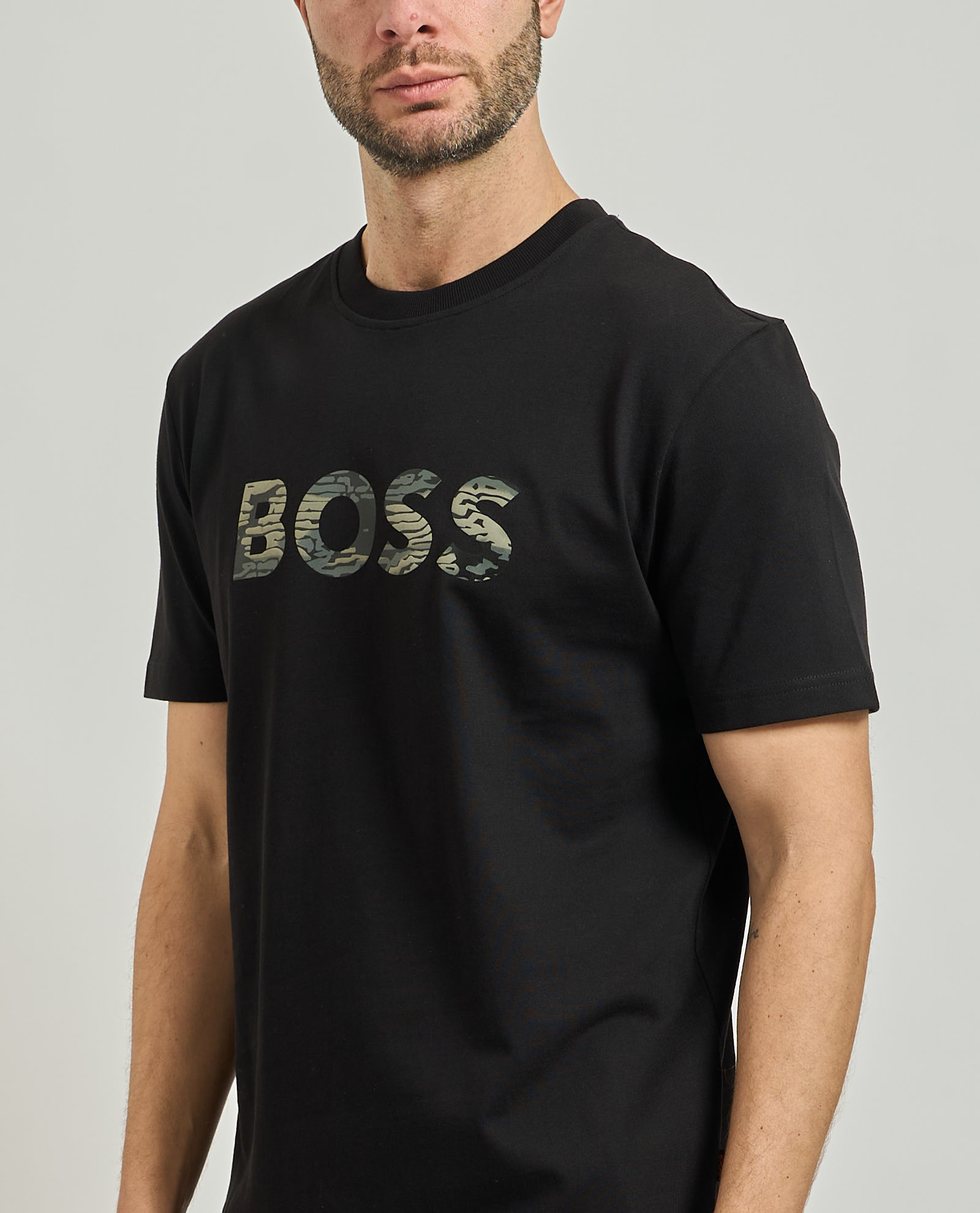 T-shirt girocollo logo Boss BOSS Abbigliamento e accessori > Abbigliamento - dettaglio 1